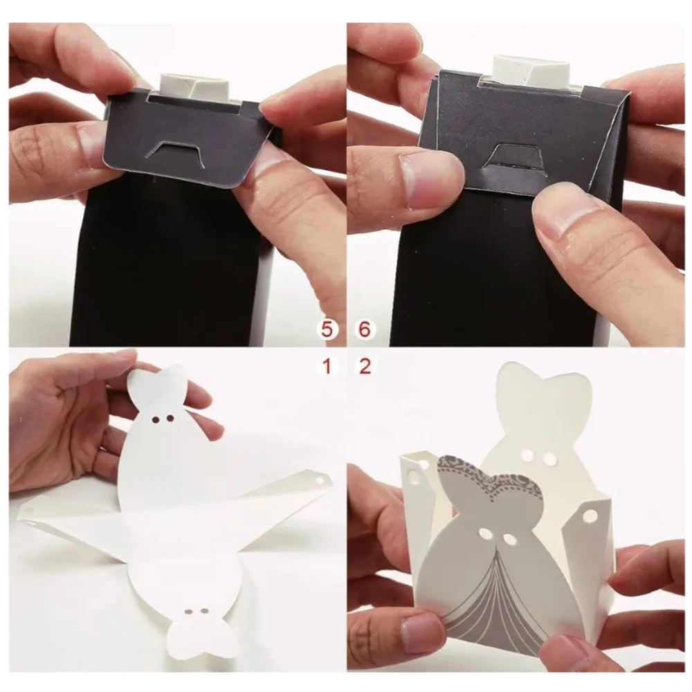 Elegant Wedding Favor Boxes - Black and White
